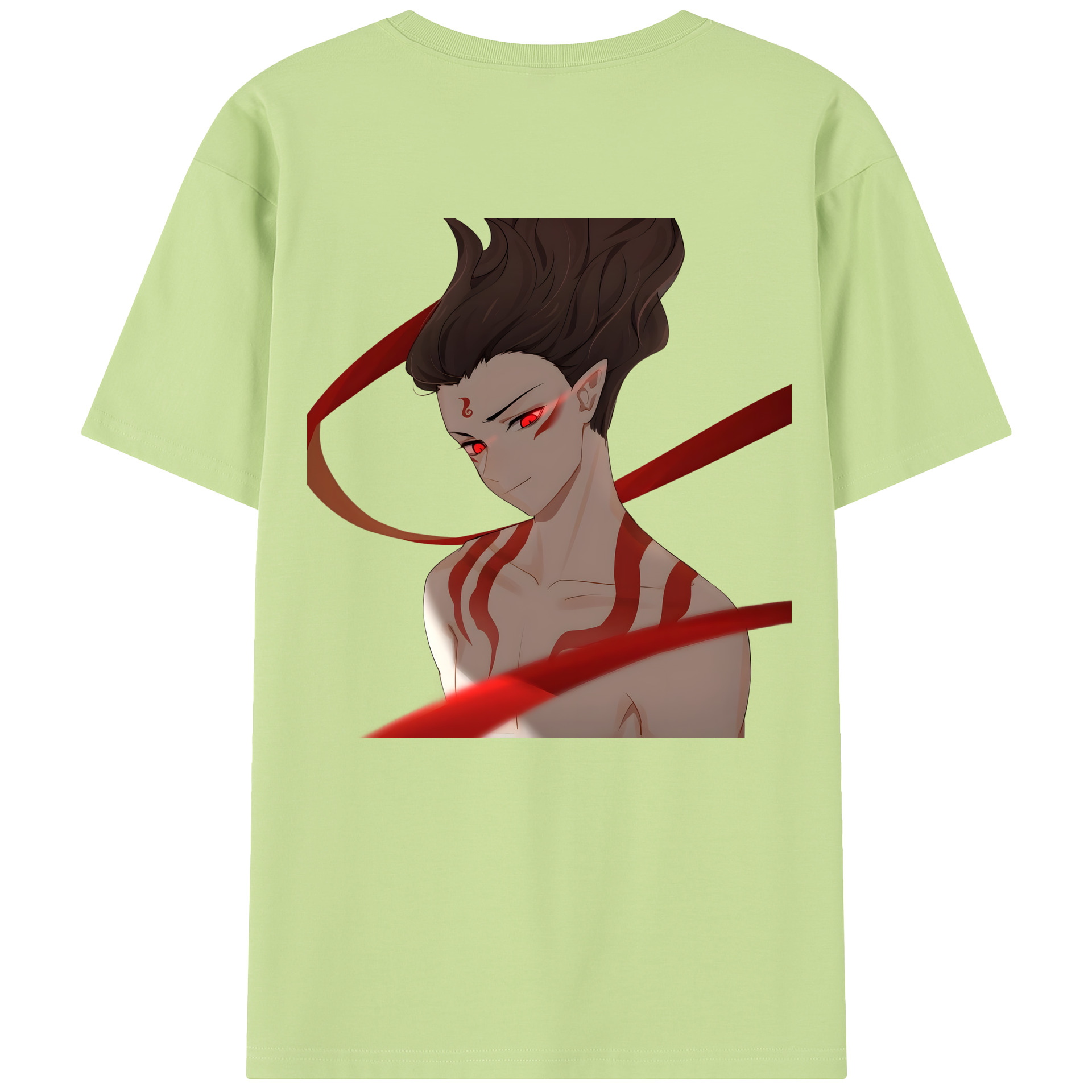 （画像用） Ne Zha 2 ナタ 魔童の大暴れ 綿100％半袖Tシャツ（背面プリント）